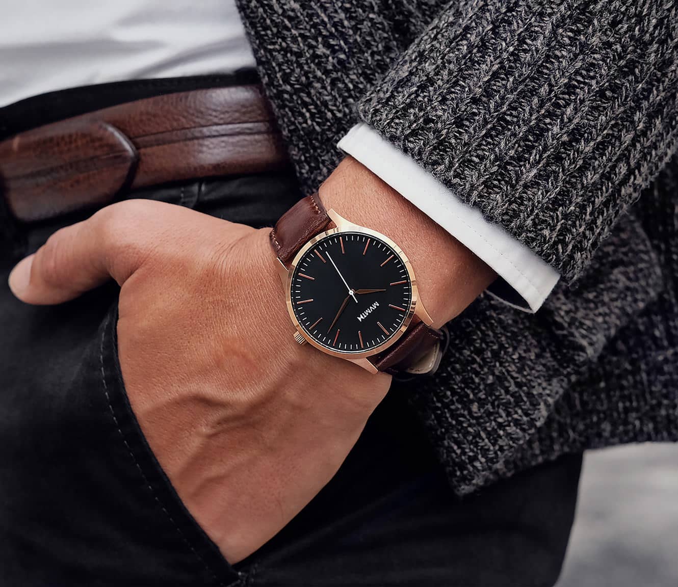 mvmt leather watch